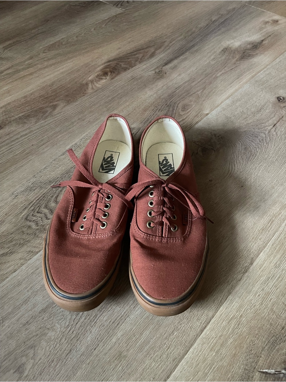 Vans Men’s Classic Low-Top Canvas Sneakers — Rust/Brown